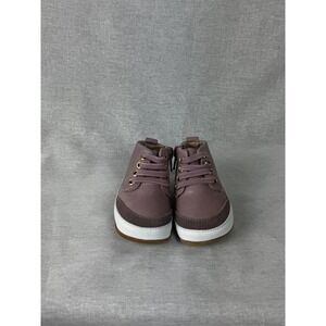 Little Love Bug Mauve Leather Minimalist High Top Sneakers Baby Toddler Size 3